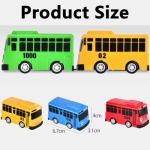 5-Piece Alloy Diecast Bus Toy Vehicle Set