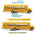 Bright Yellow Die-Cast School Bus Toy Set