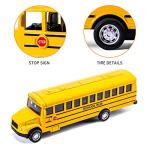 Bright Yellow Die-Cast School Bus Toy Set