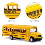 Bright Yellow Die-Cast School Bus Toy Set