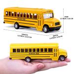 Bright Yellow Die-Cast School Bus Toy Set