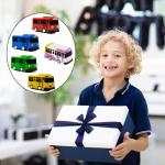 5-Piece Alloy Diecast Bus Toy Vehicle Set