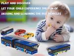 Luxury Die-Cast City Bus and Pickup Toy Set