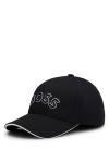 BOSS Kids Black Stretch Pique Cap