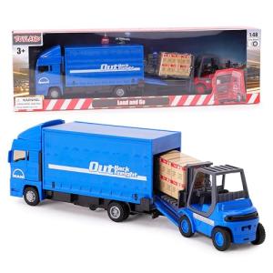 Blue MAN Freight Truck and Forklift Toy Set