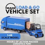 Blue MAN Freight Truck and Forklift Toy Set