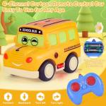 Remote Control Cartoon School Bus for Toddlers