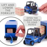 Blue MAN Freight Truck and Forklift Toy Set