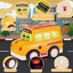 Remote Control Cartoon School Bus for Toddlers