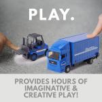 Blue MAN Freight Truck and Forklift Toy Set
