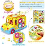 Musical Educational School Bus Toy for Toddlers