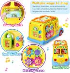 Musical Educational School Bus Toy for Toddlers