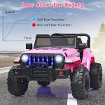 Luxury 12V Kids Electric Ride-On Truck - Pink