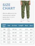 Boys Army Green Cargo Joggers with Pockets