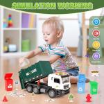 Interactive BunnyJOY Garbage Truck Toy with Bins