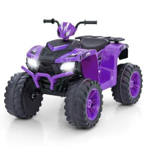 Purple Kids Electric Quad Bike with Music & Lights