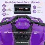 Purple Kids Electric Quad Bike with Music & Lights