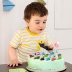 Mini Train Cake Topper Set with Pull Back Cars