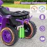 Purple Kids Electric Quad Bike with Music & Lights