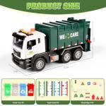 Interactive BunnyJOY Garbage Truck Toy with Bins
