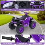 Purple Kids Electric Quad Bike with Music & Lights