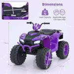 Purple Kids Electric Quad Bike with Music & Lights
