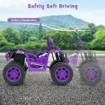 Purple Kids Electric Quad Bike with Music & Lights