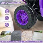 Purple Kids Electric Quad Bike with Music & Lights