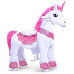 Pink Unicorn Riding Toy with Brake for Kids