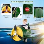 COSTWAY Kids Electric Ride-On Airplane Car