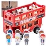 Classic Red Double Decker Bus Toy for Toddlers