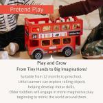 Classic Red Double Decker Bus Toy for Toddlers