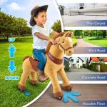 PonyCycle E Model Light Brown Rocking Horse Toy
