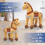 PonyCycle E Model Light Brown Rocking Horse Toy