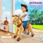 PonyCycle E Model Light Brown Rocking Horse Toy