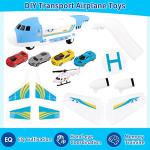 Shayson Cargo Airplane Play Set with Cars and Helicopter