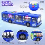 Blue iFunLong Bus Toy with Lights and Sounds