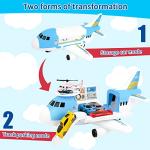 Shayson Cargo Airplane Play Set with Cars and Helicopter