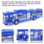 Blue Friction-Powered Bus Toy with Lights and Sounds