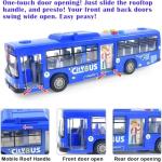 Blue iFunLong Bus Toy with Lights and Sounds