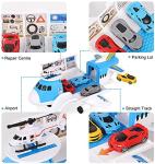 Shayson Cargo Airplane Play Set with Cars and Helicopter