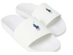 Polo Ralph Lauren Kids' White/Navy Slide Sandal