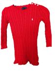 Ralph Lauren Red Cable Knit Dress for Girls