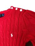 Ralph Lauren Red Cable Knit Dress for Girls