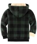 Cozy Green Plaid Fleece Jacket for Boys