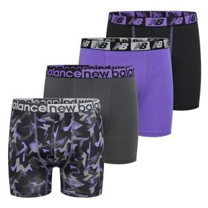 New Balance Boys' 4-Pack Performance Boxer Briefs