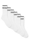 BOSS Kids Stripe Crew Socks in White