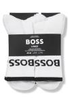 BOSS Kids Stripe Crew Socks in White