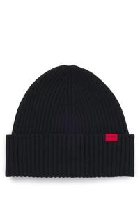 HUGO Kids Xola Wool Beanie with Red Logo