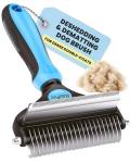 MalsiPree 2-in-1 Dog Brush for Shedding